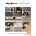 Decorators Decking Overview with various decking images and Home Depot branding