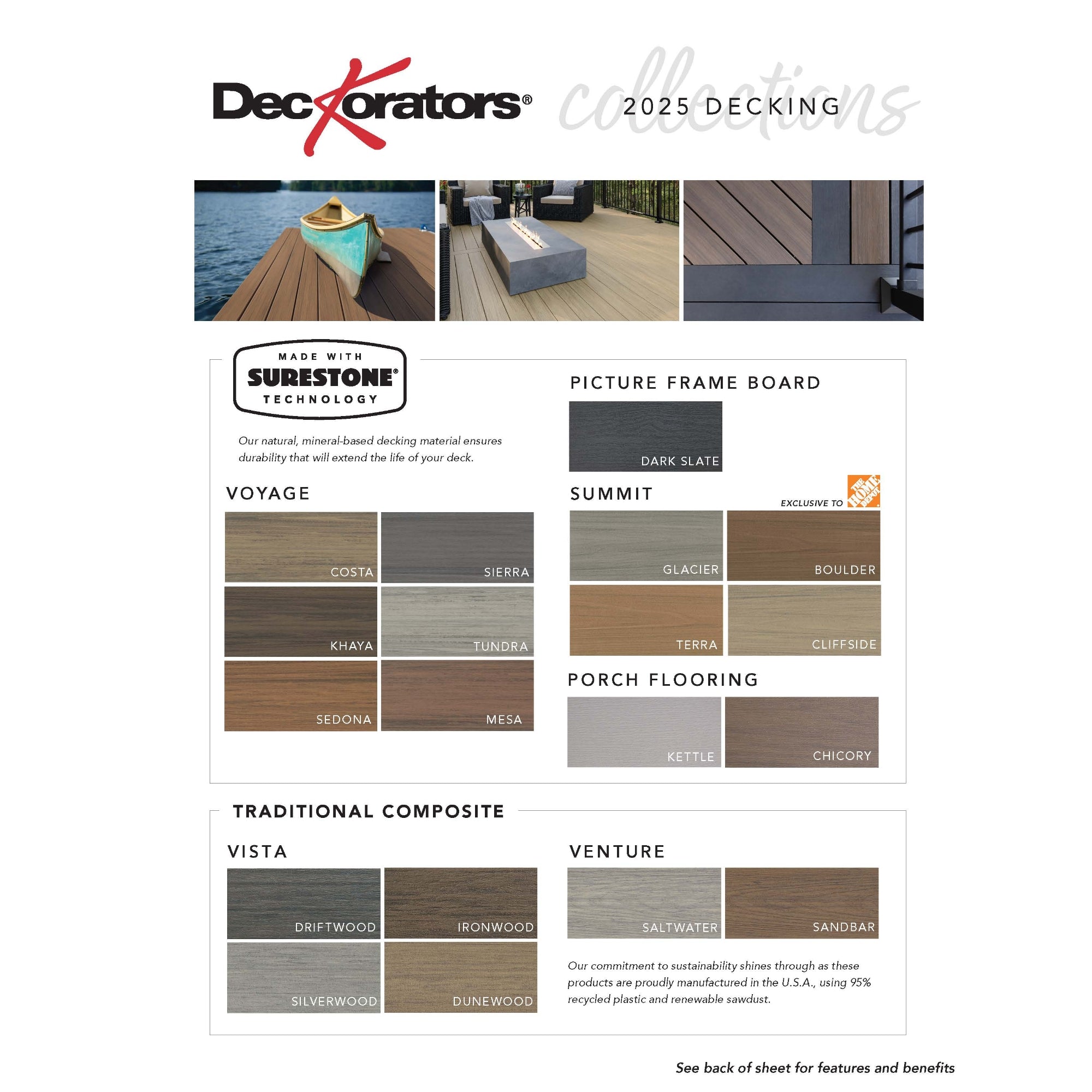 Home Depot Tearpad for Deckorators 2025 Decking colors