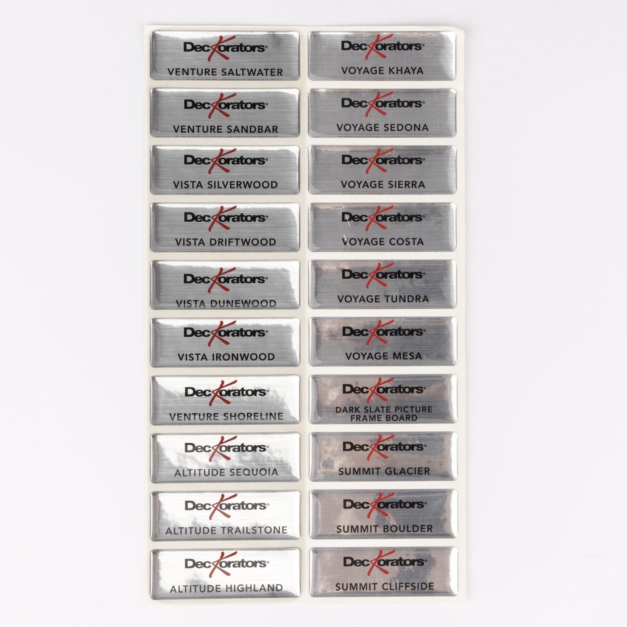 3" x 1" Deckorators Adhesive Board Label Set