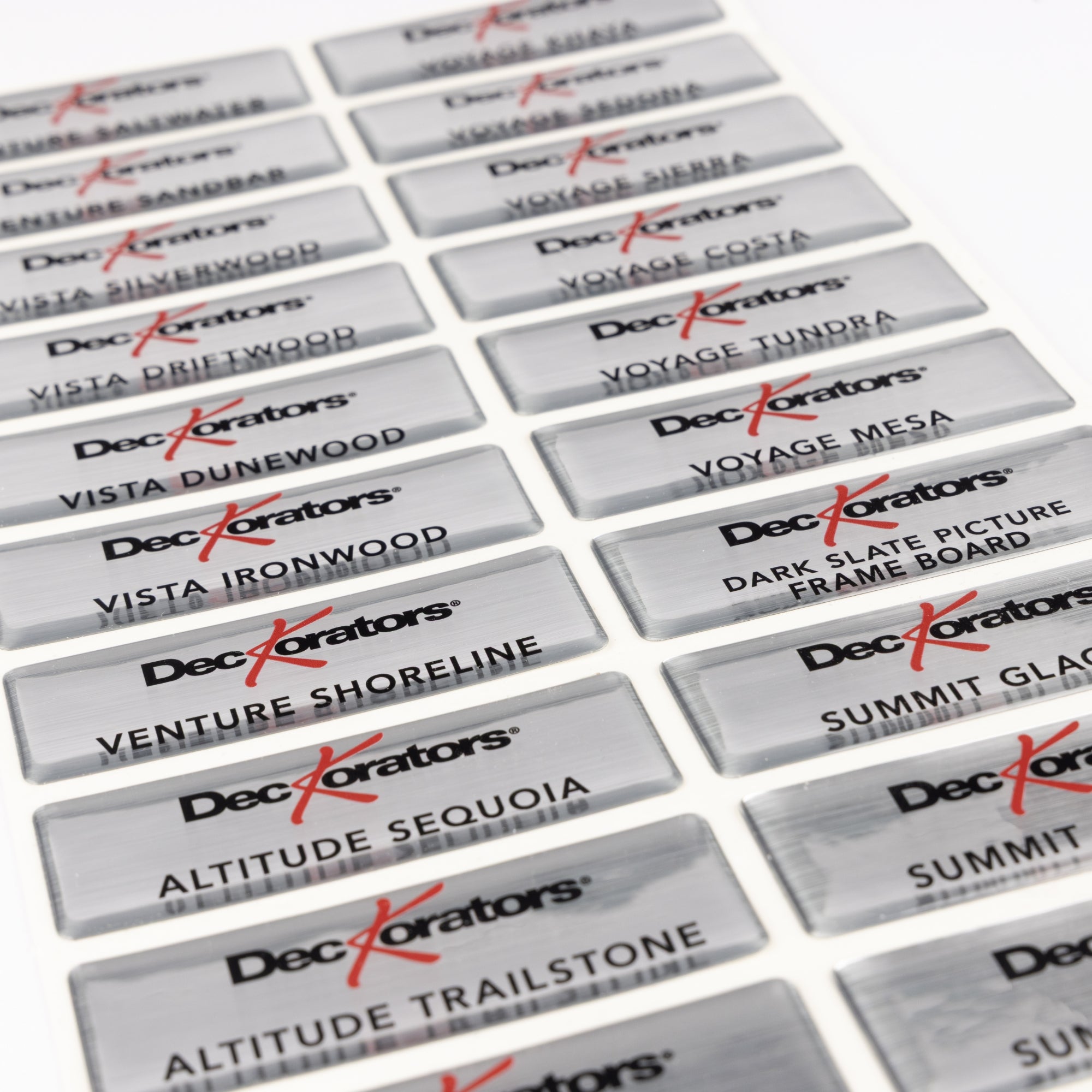 3" x 1" Deckorators Adhesive Board Label Set