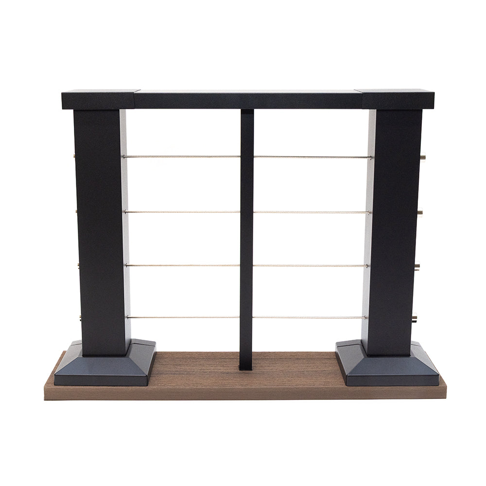 Cable Continuous Top Rail Display - Textured Black