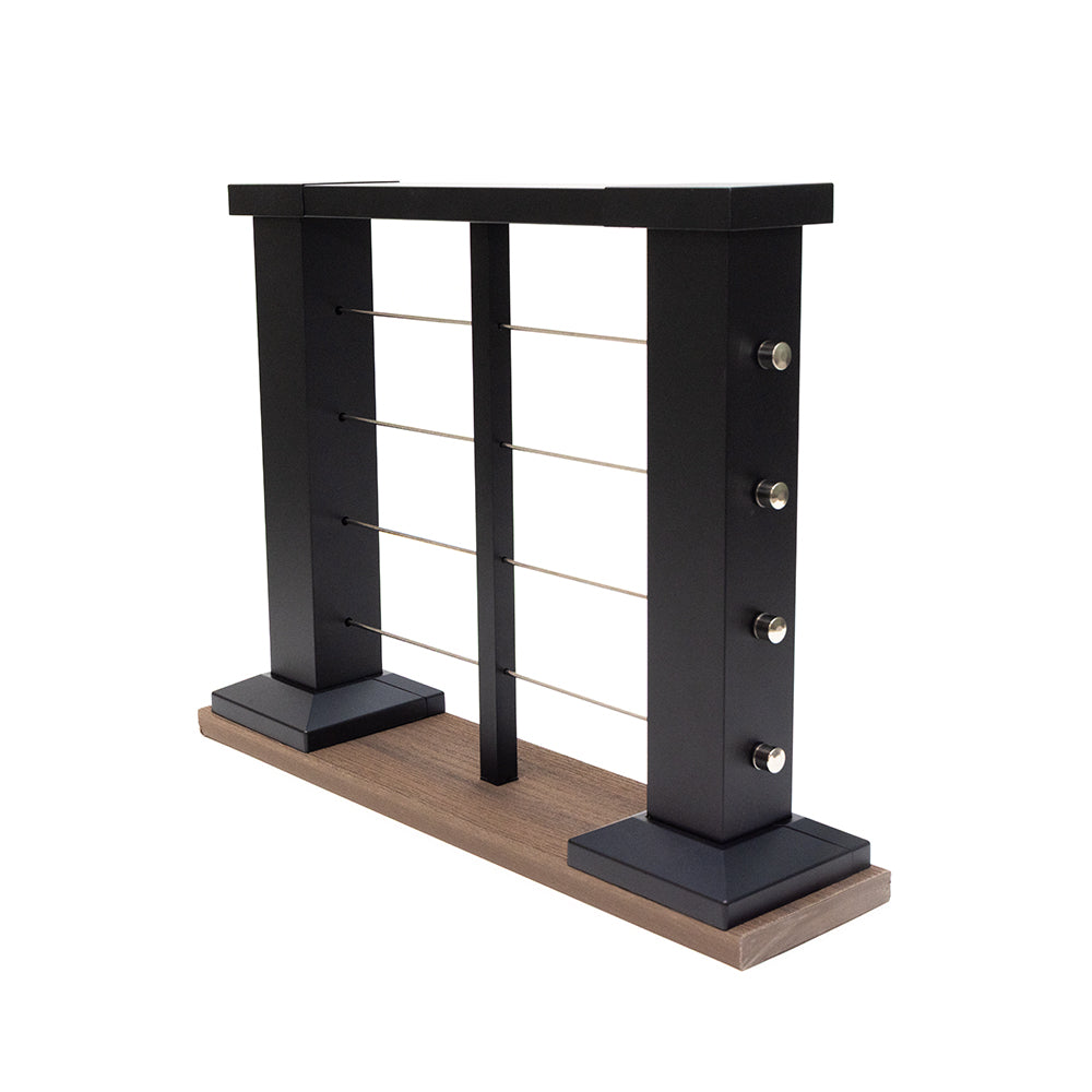 Cable Continuous Top Rail Display - Textured Black