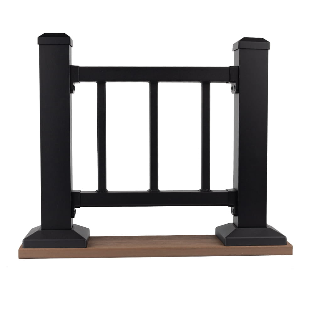 Deckorators Aluminum Contemporary Railing Tabletop Display in Textured Black