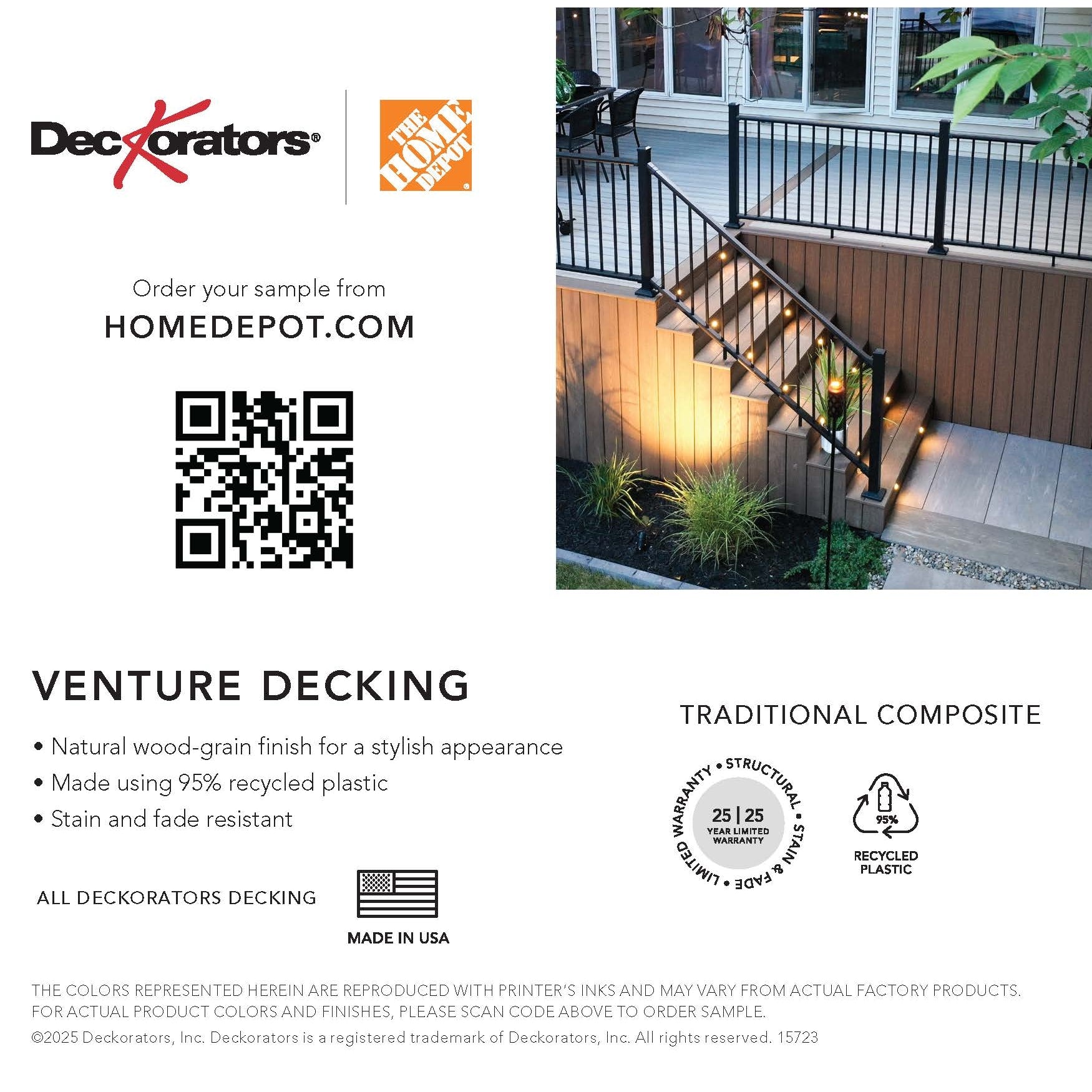 Venture Saltwater Decking Swatch Card with Product Details