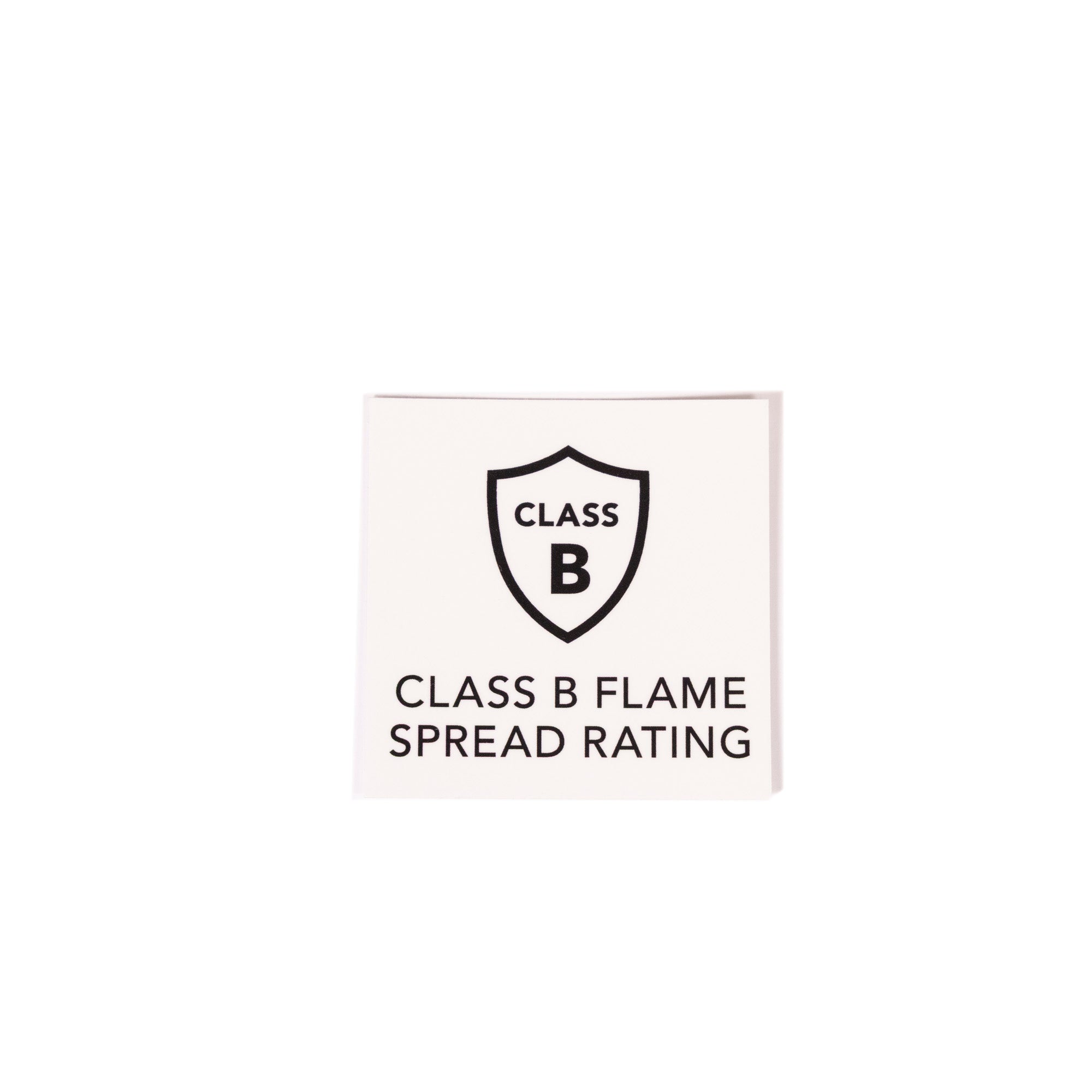 Class B Flame Spread Rating Sticker