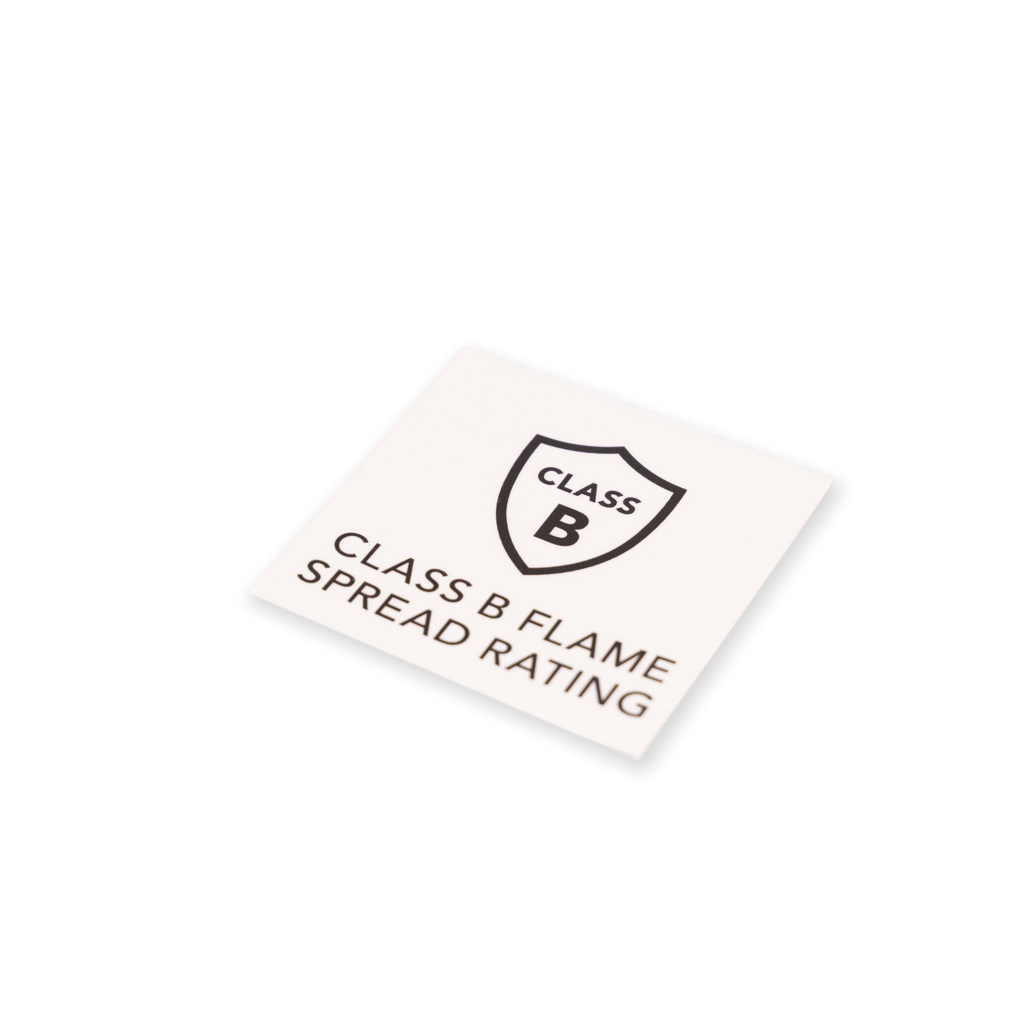 Class B Flame Spread Rating Sticker