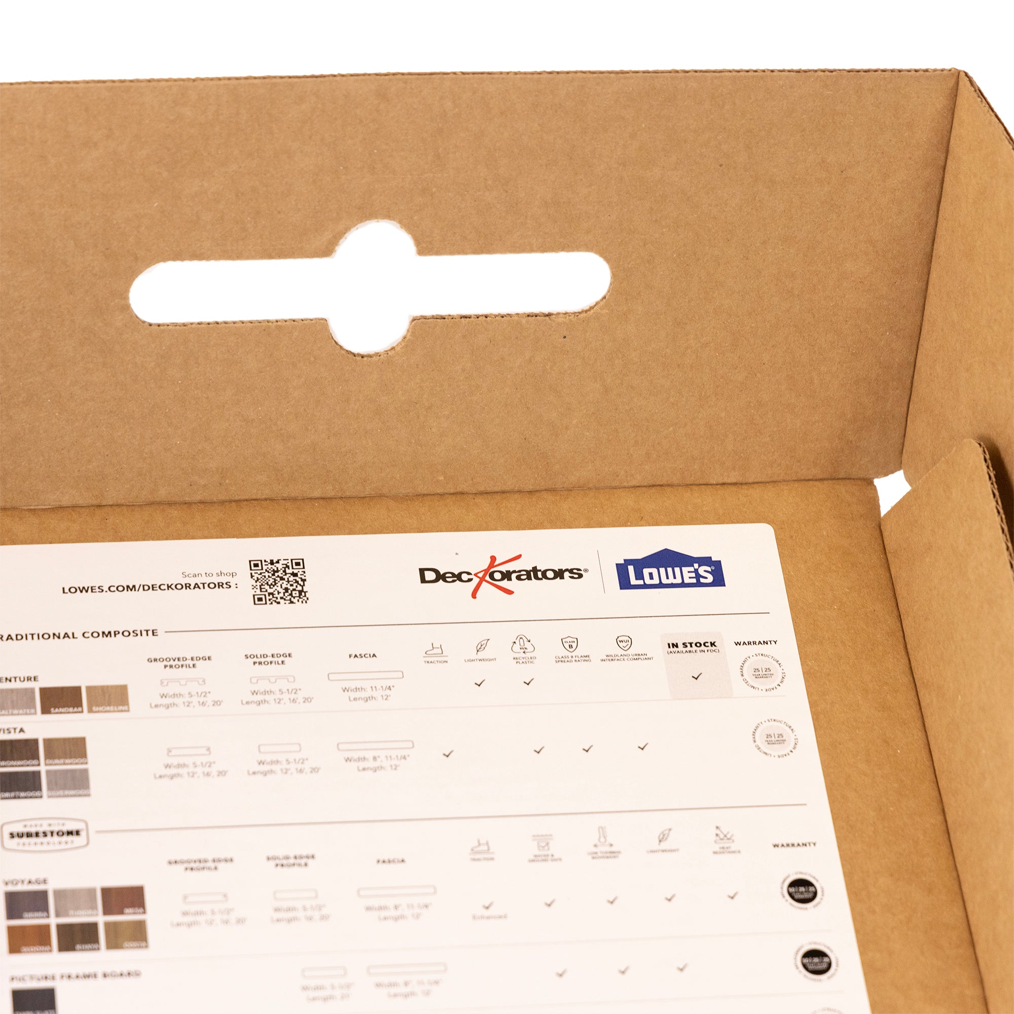 Lowe's Decking Sample Box