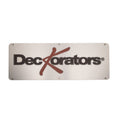 Metal LED lit sign with Deckorators logo