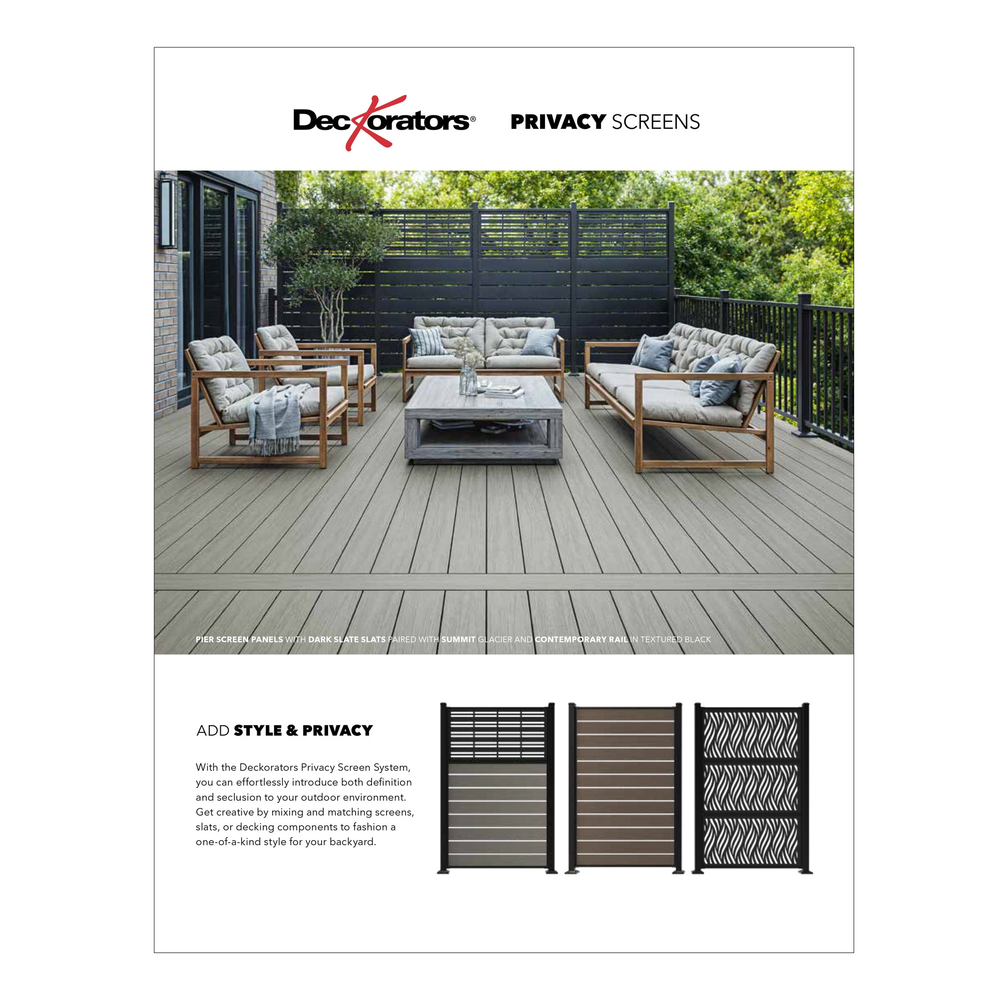 Privacy Screen System Sell Sheet