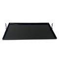 Black metal shelf