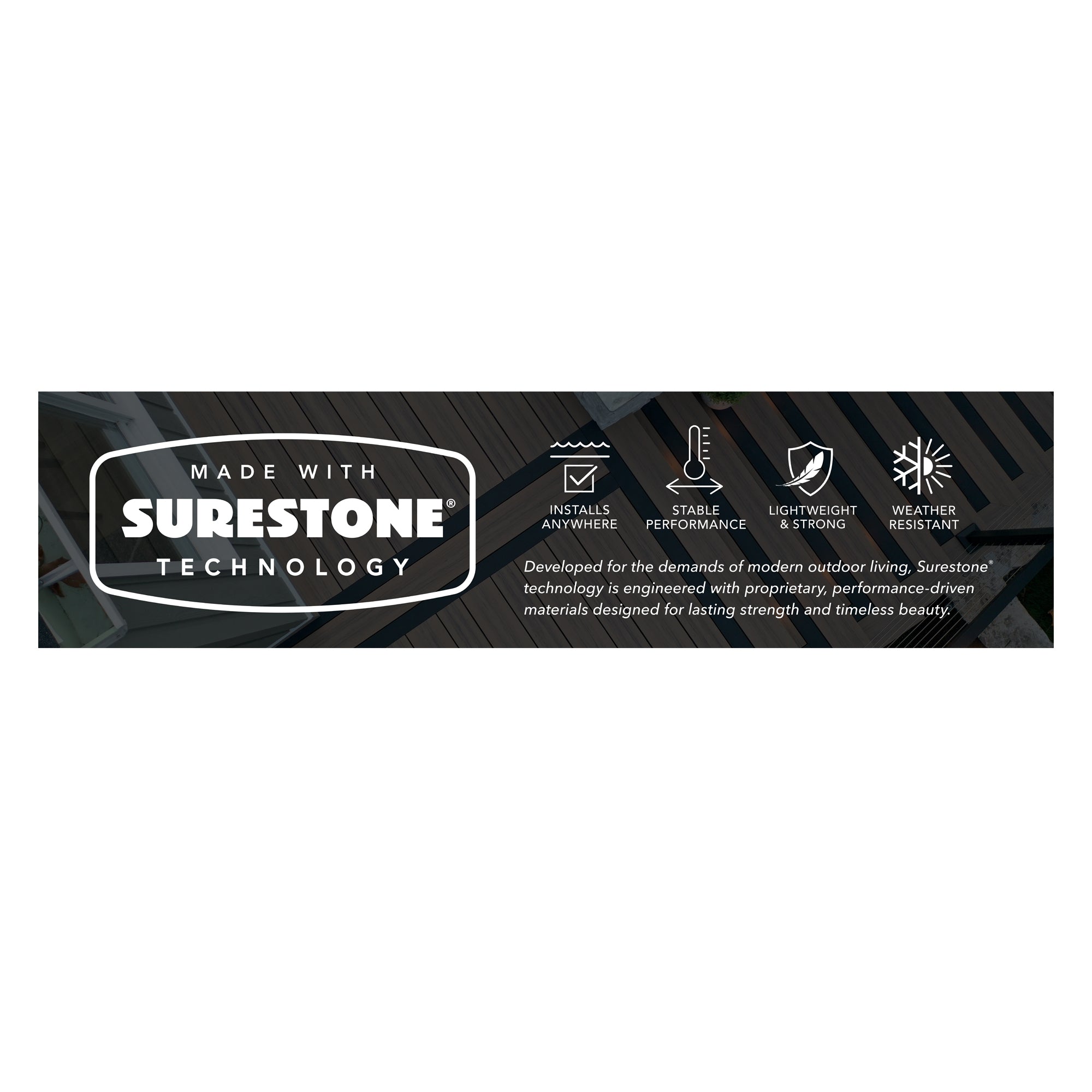 Surestone Decking Slatwall Signage