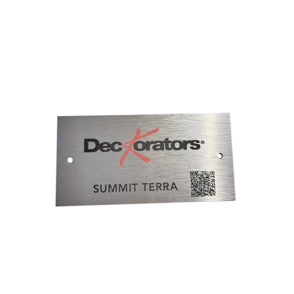 Decking Product Line Aluminum Plaque for Low Profile Display