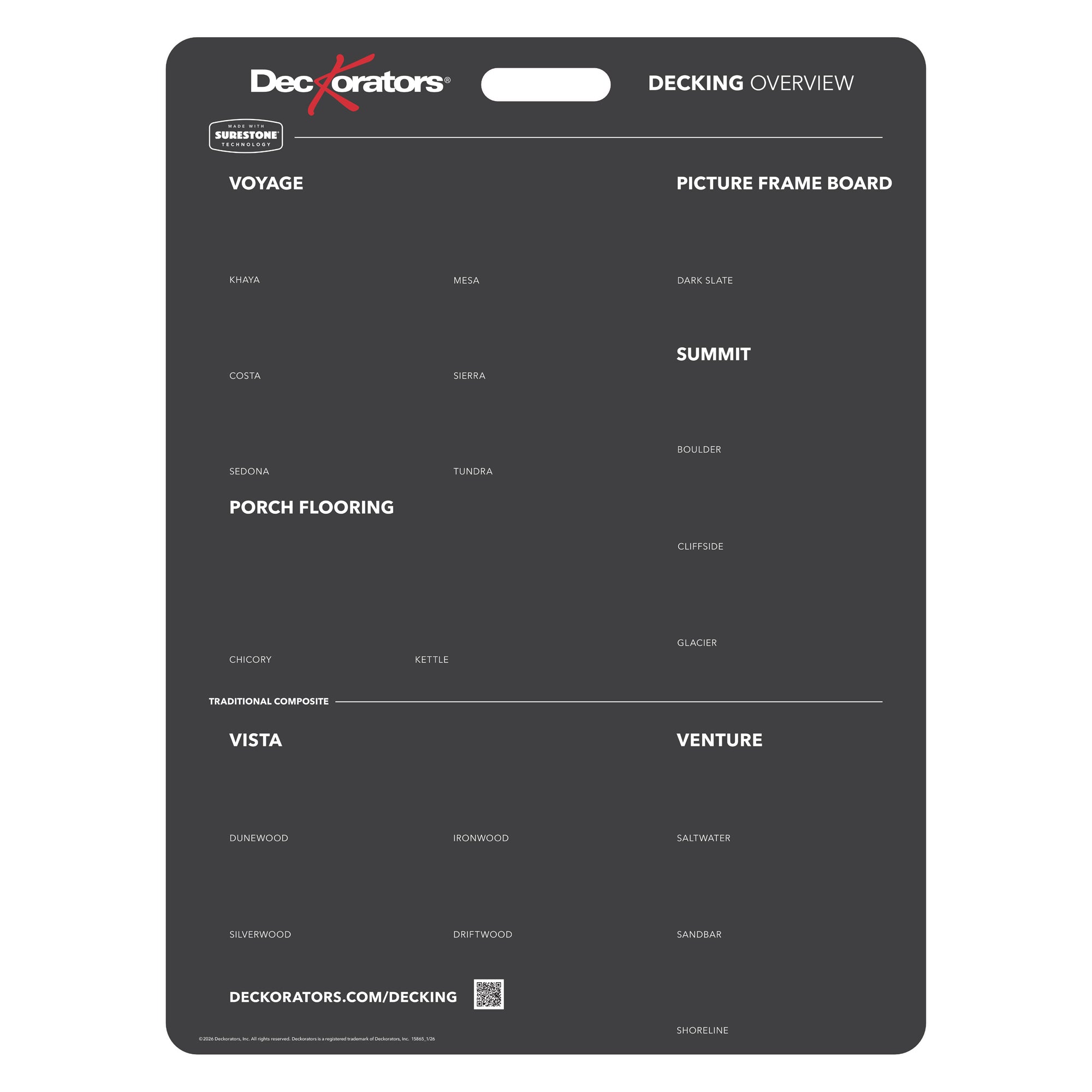US & Canada Decking Carry Board