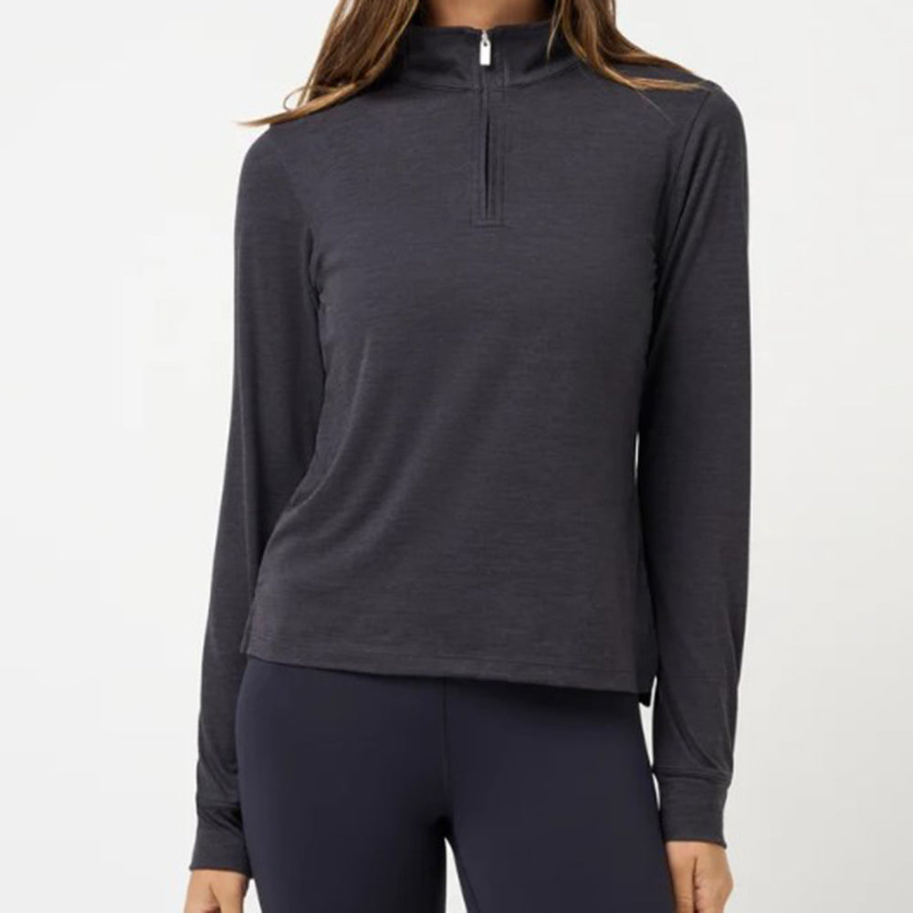 Women's TravisMathew Skyloft Light Zip Long Sleeve Polo